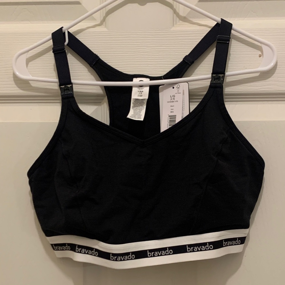 Bravado Black and White nursing bralette